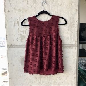 Anthropologie Sunday in Brooklyn Textured Polka Dot Sleeveless Top XS